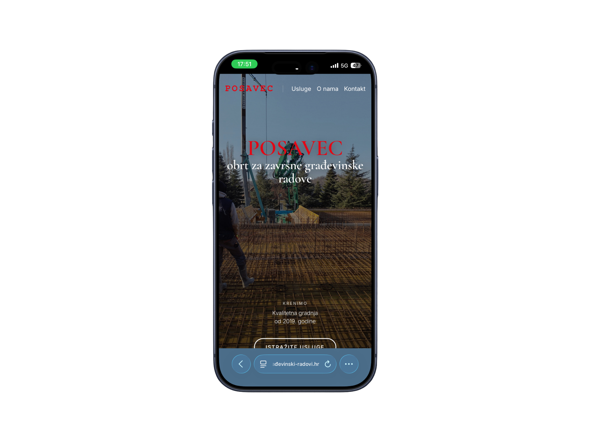 Posavec Gradnja web stranica prikaz na mobitelu - responzivni dizajn